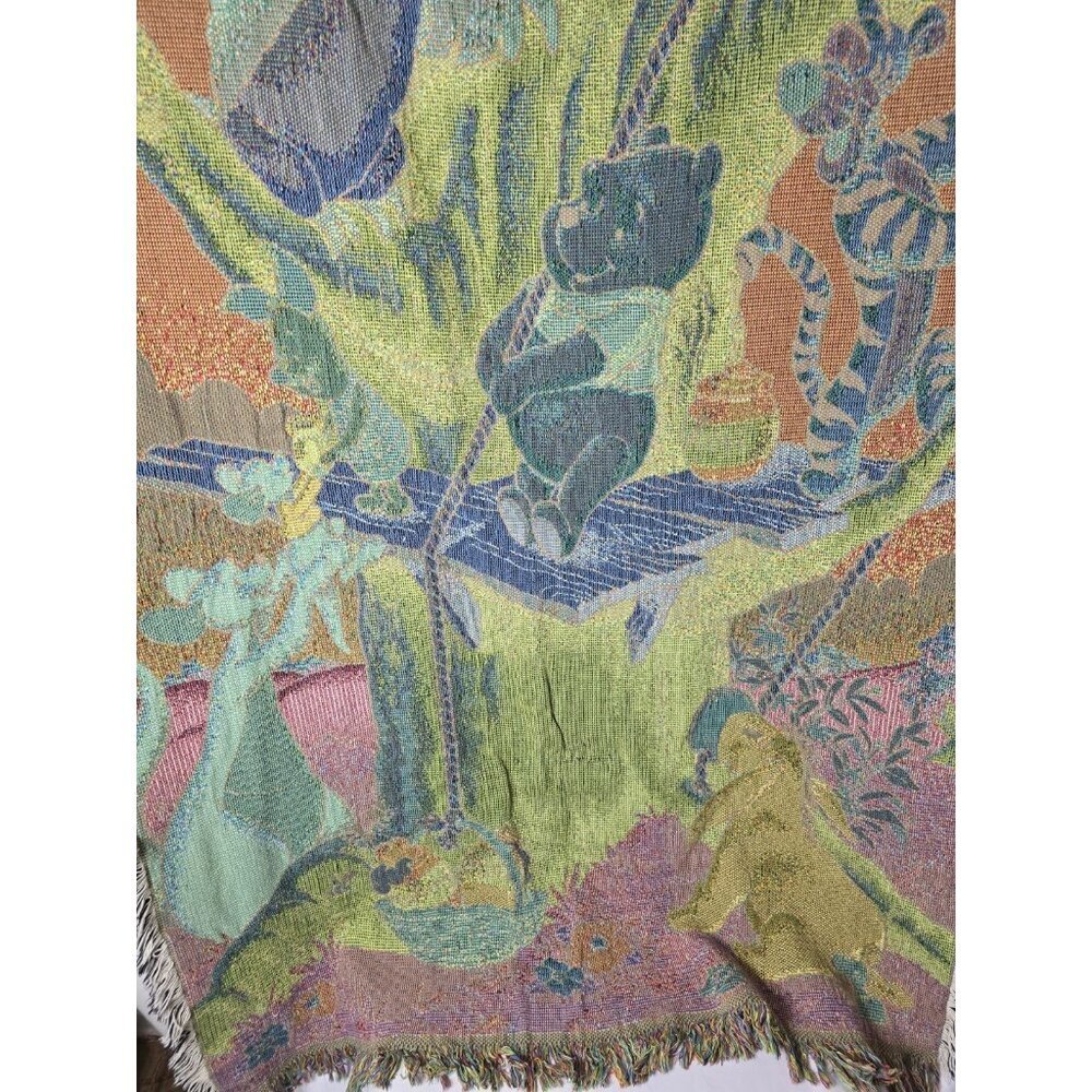 Winnie The Pooh And Friends Throw Blanket Tapestry Pooh 100 Acre Collection RARE - Picture 15 of 16